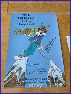 12th Telluride Film Festival 1985 Chuck Jones SIGNED by 4 Bugs Bunny