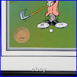 18th HARE Bugs Bunny Chuck Jones Cel Signed Limited Edition Golf Art Golfing