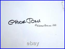 1979 WILE E COYOTE ELMER gun SIGNED CHUCK JONES Warner Brothers PRODUCTION CEL