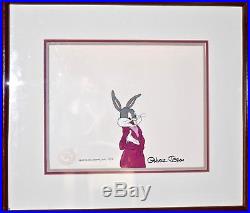 1979 Warner Bros. Bugs Bunny Animation Cel Signed by Chuck Jones Framed