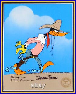 1982 COWBOY DAFFY DUCK Chuck Jones Cel Looney Tunes Signed Warner Bros Art