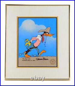 1982 COWBOY DAFFY DUCK Chuck Jones Cel Looney Tunes Signed Warner Bros Art