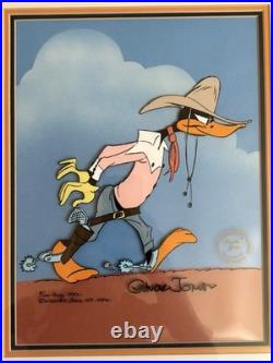 1982 Daffy Duck Cowboy Limited Edition Cel signed By Chuck Jones #9 of 100