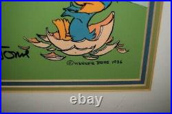 1986 Chuck Jones Daffy Daddy Framed Cel Artwork Hand signed 47/200