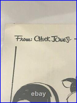 1987 Pepe Le Pew Art Print Hand Signed By Chuck Jones