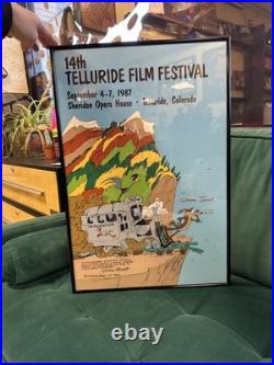 1987 Telluride Film Festival Poster Chuck Jones Signed Wile E Coyote Road Runner