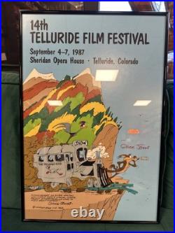 1987 Telluride Film Festival Poster Chuck Jones Signed Wile E Coyote Road Runner