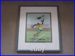 1988 Warner Bros. Animation Cel Daffy Duck Tennis Signed by Chuck Jones 117/300