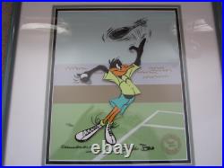 1988 Warner Bros. Animation Cel Daffy Duck Tennis Signed by Chuck Jones 117/300
