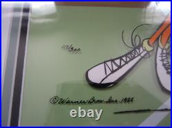 1988 Warner Bros. Animation Cel Daffy Duck Tennis Signed by Chuck Jones 117/300