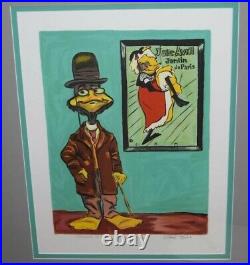 1989 Vintage Chuck Jones Signed lithograph titled Toulouse le Duck 221/350