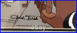 1992 Chuck Jones Signed Le Hand Painted Cel Piano Poker Elmer Fudd Daffy Duck