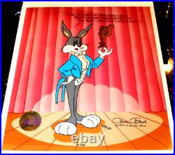 1993 WB HAND PAINTED ANIMATION CEL LTD/SIGNED BUGS BUNNY PEWLITZER PRIZE WithCOA