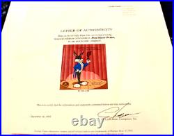 1993 WB HAND PAINTED ANIMATION CEL LTD/SIGNED BUGS BUNNY PEWLITZER PRIZE WithCOA