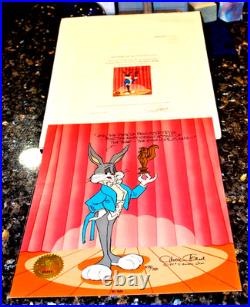 1993 WB HAND PAINTED ANIMATION CEL LTD/SIGNED BUGS BUNNY PEWLITZER PRIZE WithCOA