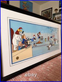 1994 Chuck Jones Signed Sandlot Looney Tunes Cel Framed COA #104/500
