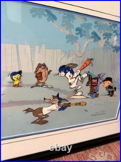 1994 Chuck Jones Signed Sandlot Looney Tunes Cel Framed COA #104/500