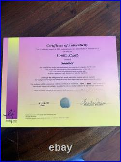 1994 Chuck Jones Signed Sandlot Looney Tunes Cel Framed COA #104/500