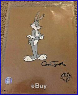 2002 CHUCK JONES Animation CEL Of BUGS BUNNY Signed Autograph Hologram COA RARE