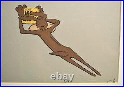 2 Chuck Jones Wile E Coyote Animation Prod Cels withCOA Roadrunner Movie 1979