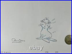 3 Signed Chuck Jones ORIGINAL Acme Drawing Cel THE WHITE SEAL (1975) COA Kipling