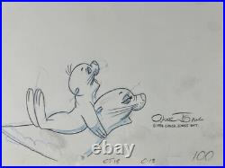 3 Signed Chuck Jones ORIGINAL Acme Drawing Cel THE WHITE SEAL (1975) COA Kipling