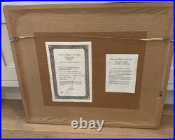 ACME Rocket Wile Coyote & RR Limited ed. Hand painted signed cel by Chuck Jones