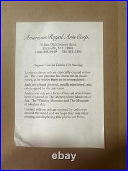 ACME Rocket Wile Coyote & RR Limited ed. Hand painted signed cel by Chuck Jones