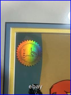 ACME Rocket Wile Coyote & RR Limited ed. Hand painted signed cel by Chuck Jones