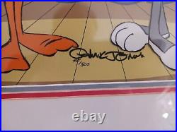 APPLAUSE Bugs Bunny Daffy Duck Cell Signed by Chuck Jones CFA Included Framed