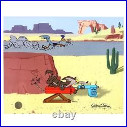 Acme Road Runner Spray Chuck Jones Signed Cel Wile E. Coyote Looney Tunes Art