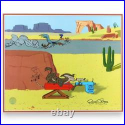 Acme Road Runner Spray Chuck Jones Signed Cel Wile E. Coyote Looney Tunes Art