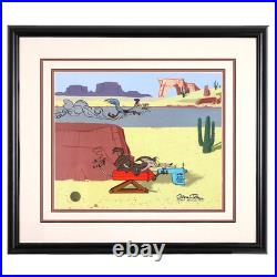 Acme Road Runner Spray Chuck Jones Signed Cel Wile E. Coyote Looney Tunes Art