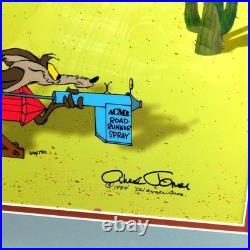 Acme Road Runner Spray Chuck Jones Signed Cel Wile E. Coyote Looney Tunes Art