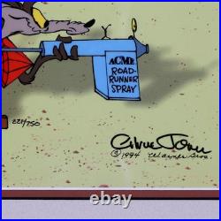 Acme Road Runner Spray Chuck Jones Signed Cel Wile E. Coyote Looney Tunes Art