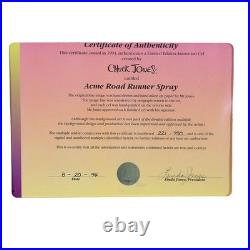 Acme Road Runner Spray Chuck Jones Signed Cel Wile E. Coyote Looney Tunes Art