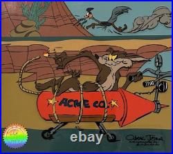 Acme Rocket Wile Coyote Road Runner Chuck Jones Limited Edition Cel