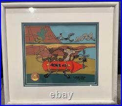 Acme Rocket Wile Coyote Road Runner Chuck Jones Limited Edition Cel