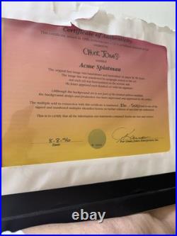 Acme Splatman Signed By Chuck Jones Limited Edition Animation Cel #86/500