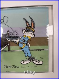 Authentic Bugs Bunny Tennis Chuck Jones Signed Cel 99/300 Looney Tunes WB 1988