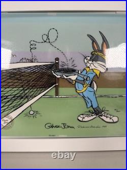 Authentic Bugs Bunny Tennis Chuck Jones Signed Cel 99/300 Looney Tunes WB 1988