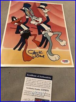 Autographed Chuck Jones 8x10 photo Bugs Bunny PSA certified signed