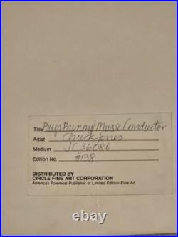 BUGS BUNNY CONDUCTOR CEL 1983 Limited Edition Signed by CHUCK JONES #138/200