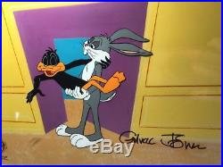 BUGS BUNNY & DAFFY DUCK Animation Production Cel Signed by Chuck Jones with COA