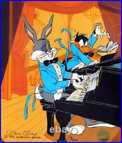BUGS BUNNY Daffy Chuck Jones Signed Cel Pianist Musician Duet Piano Art