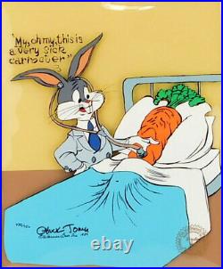 BUGS BUNNY Sick Carrot Chuck Jones Doctor Physician Signed Cel Art Looney Tunes