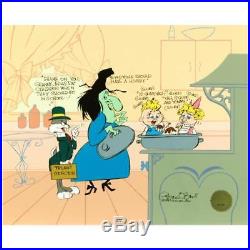 BUGS BUNNY & WITCH HAZEL TRUANT OFFICER Signed Cel with COA Chuck Jones