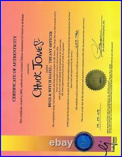 BUGS BUNNY & WITCH HAZEL TRUANT OFFICER Signed Chuck Jones 622/750 COA