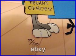 BUGS BUNNY & WITCH HAZEL TRUANT OFFICER Signed Chuck Jones Looney Tunes