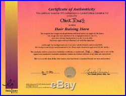 BUGS & GOSSAMER Hair Raising Hare RARE Warners Ltd Ed CEL Signed CHUCK JONES